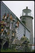 387082 A Lobster catching Keeper, Monhegan Island, Maine A4 Photo Print
