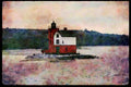 387083 Round Island, Mackinac Strait, Michigan A4 Limited Edition Watercolour Print