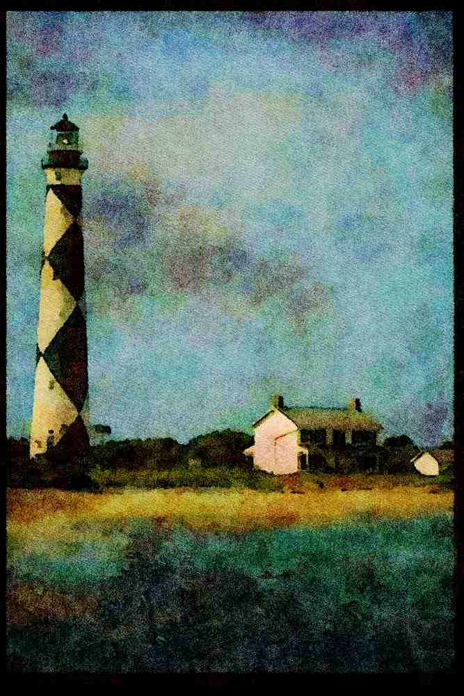 387089 Diamond Design, Cape Lookout, North Carolina A4 Limited Edition Watercolour Print