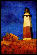 387096 Brown And White, Montauk Point, Long Island A4 Limited Edition Watercolour Print