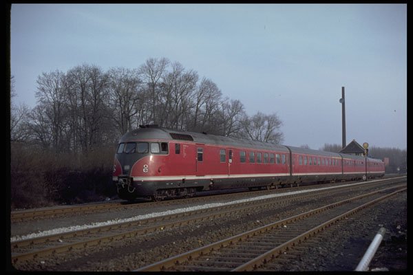 391025 Germany, GFR (BB) Diesel Railcar Set, 1977 A4 Photo Print