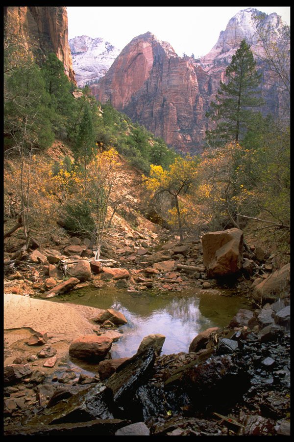 392086 Small Mountain Lake A4 Photo Print