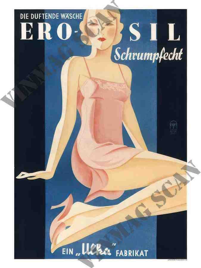 392H ero sil art deco lingerie advert 1930s 2 Vintage Advert A4 Photo Print
