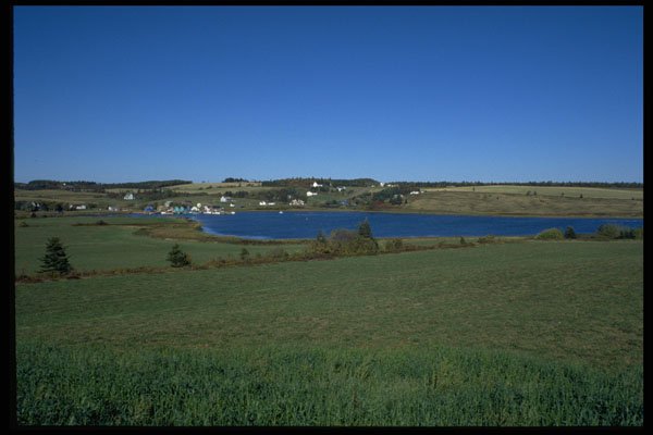 393065 London Bay Cove And Fields A4 Photo Print