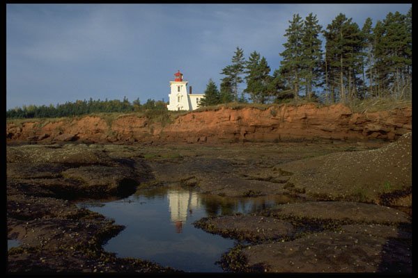 393088 Holland Cove Lighthouse Reflection A4 Photo Print
