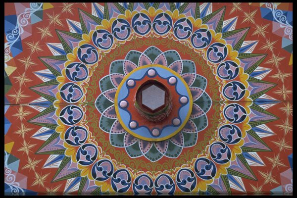 395047 Intricate Hand painted Wheel A4 Photo Print