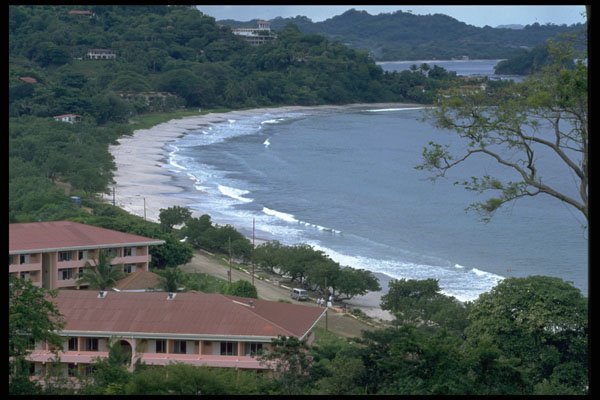 395096 Pristine Crescent shaped Beach A4 Photo Print
