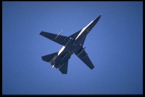 396017 F 111E Aardvark In Flight, Euro camouflage A4 Photo Print