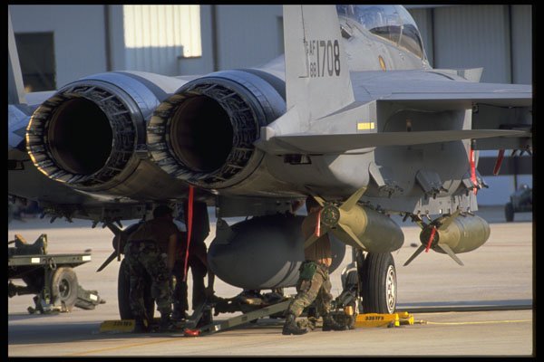 396034 On The Ramp, Pre flight And Weapons Loading A4 Photo Print