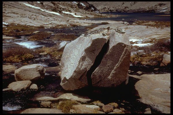 397014 Rock Split By Lightning Near Wanda Lake A4 Photo Print