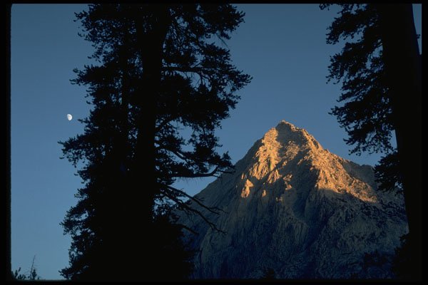397066 View Of East Vidette With Moon A4 Photo Print