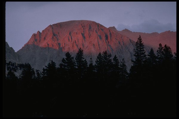 397069 Western Face Of Mt. Whitney From Crabtree Meadows A4 Photo Print