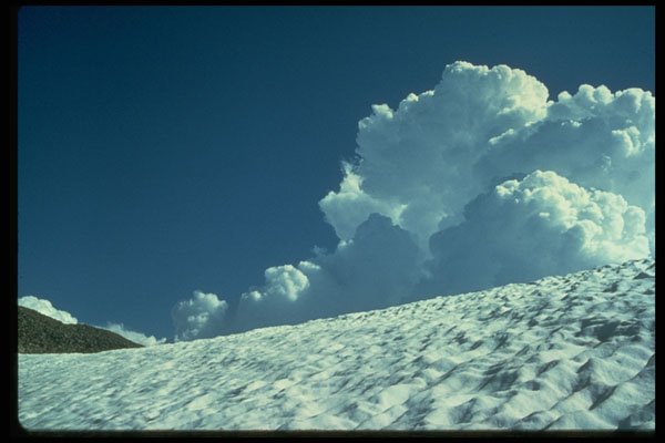 397094 Summer Cloud And Snowfield, Alpine Col A4 Photo Print