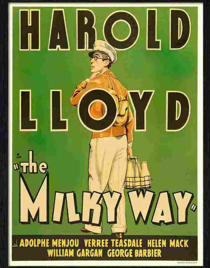 3K harold lloyd milky way comedy movie poster 1935 Advert A4 Photo Print