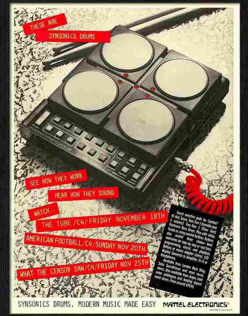 3K syncsonics drum machine 1980s Advert A4 Photo Print