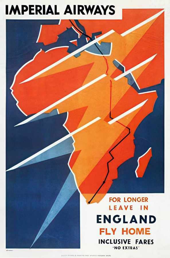 3L Imperial Airways Vintage Advert A4 Photo Print