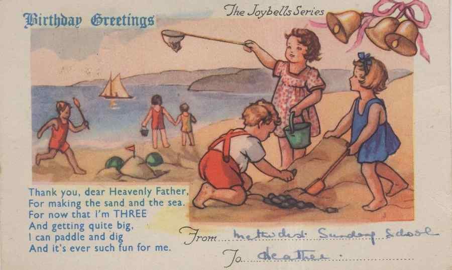 3rd birthday thank you god beach prayer i can dig paddle old 153627 A4 Photo Print