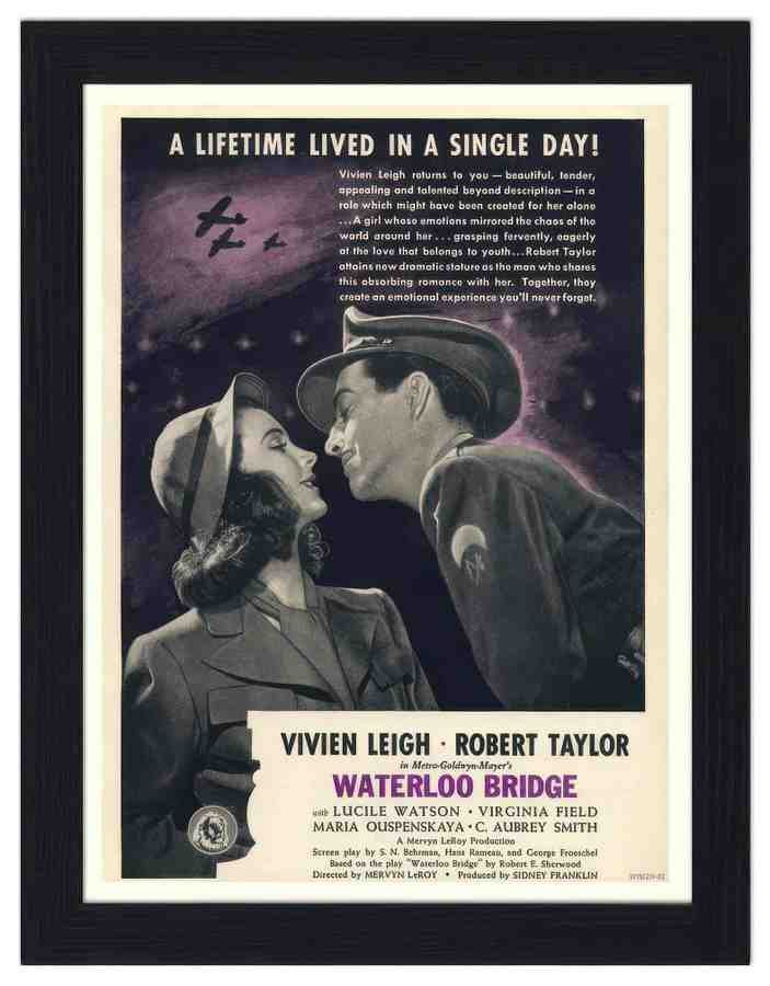 4 02 waterloo bridge vivien leigh london 1940s 2 Vintage Advert A4 Photo Print