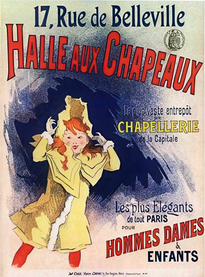 4 Cheret Halle Aux Vintage Advert A4 Photo Print