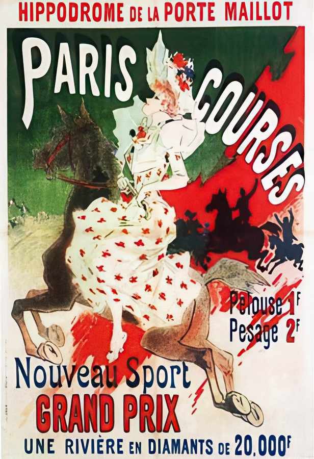 4 Cheret Paris Cou Vintage Advert A4 Photo Print