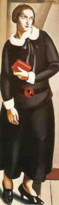 4 De Lempicka 1923 Woman In Black Dress A4 Photo Print