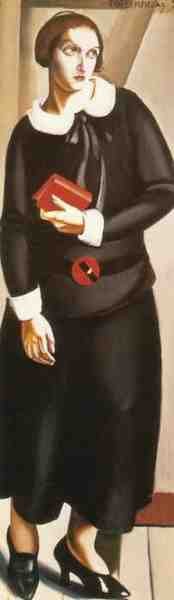 4 De Lempicka 1923 Woman In Black Dress A4 Photo Print