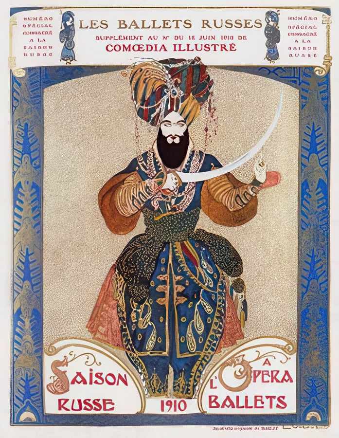 4 Leon Bakst Balle Vintage Advert A4 Photo Print