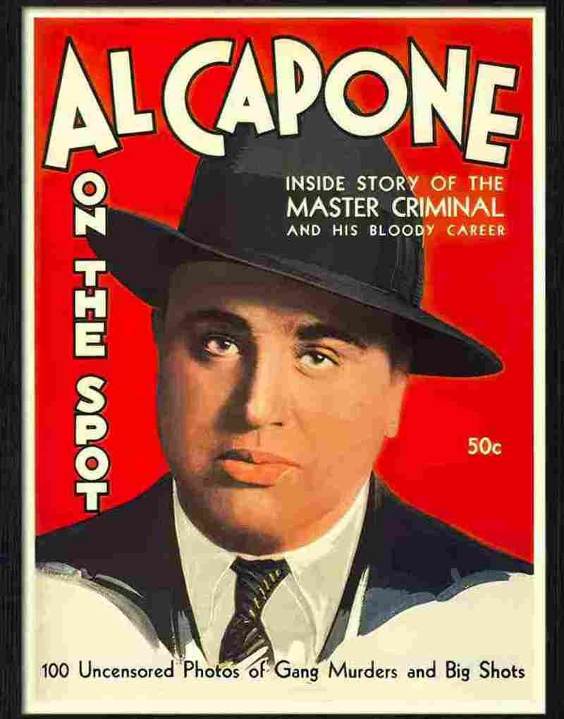 4 al capone crime detective magazine cover 1940s 2 Advert A4 Photo Print
