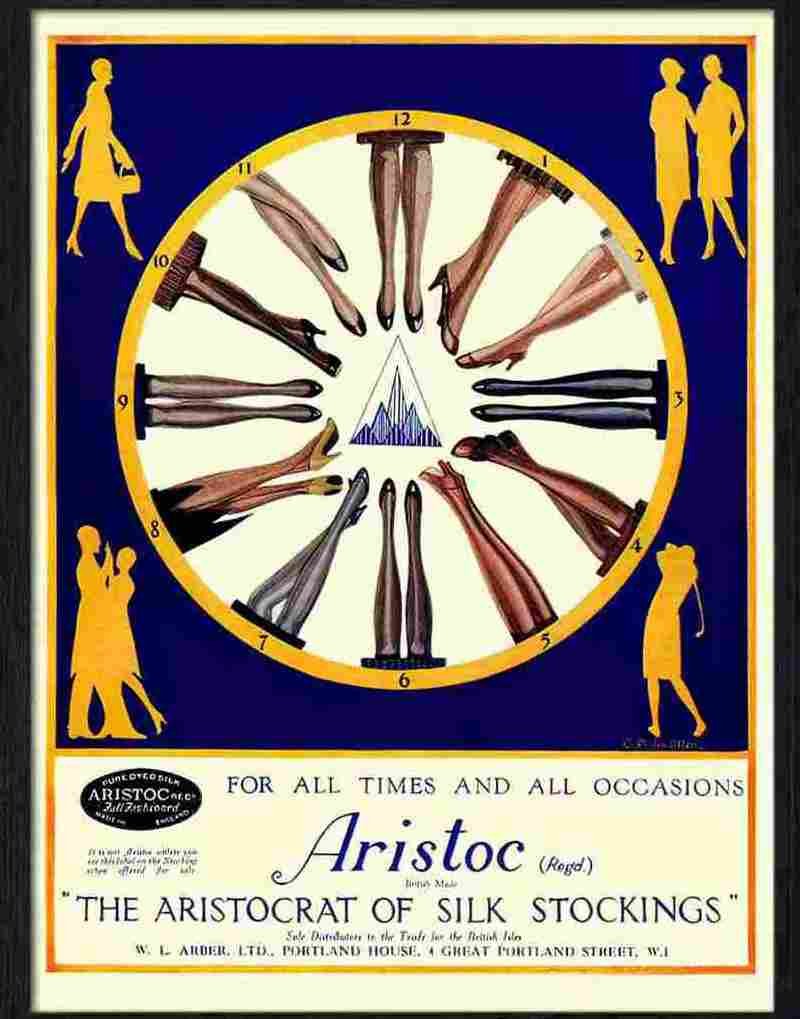 4 aristoc stockings 1920s Advert A4 Photo Print