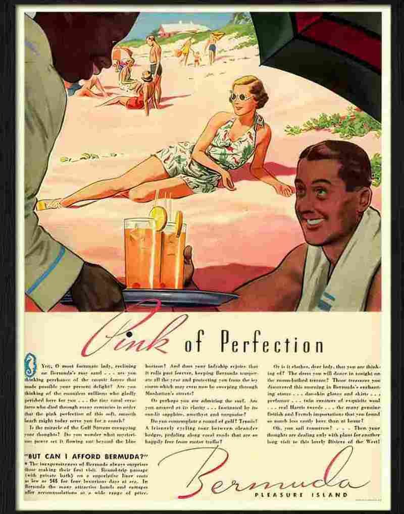 4 bermuda 1930s Advert A4 Photo Print