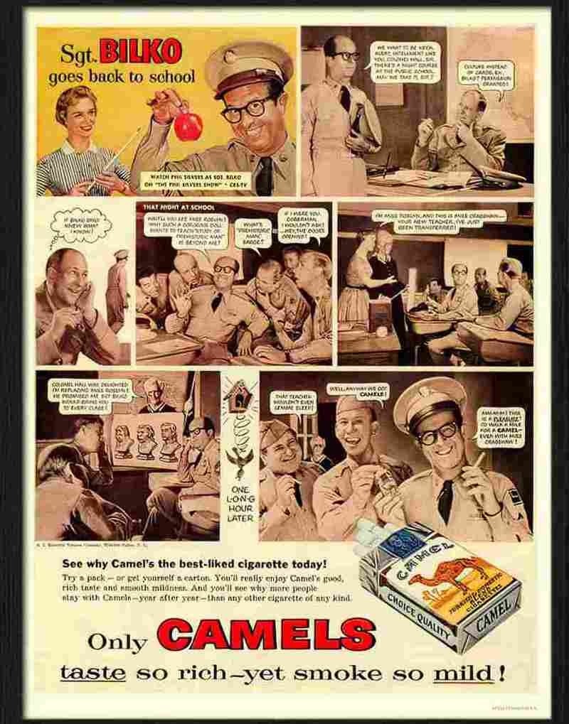 4 bilko camel cigarettes Advert A4 Photo Print