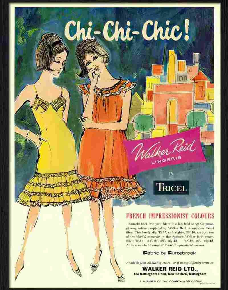 4 chi chi chic walker reid lingerie Advert A4 Photo Print
