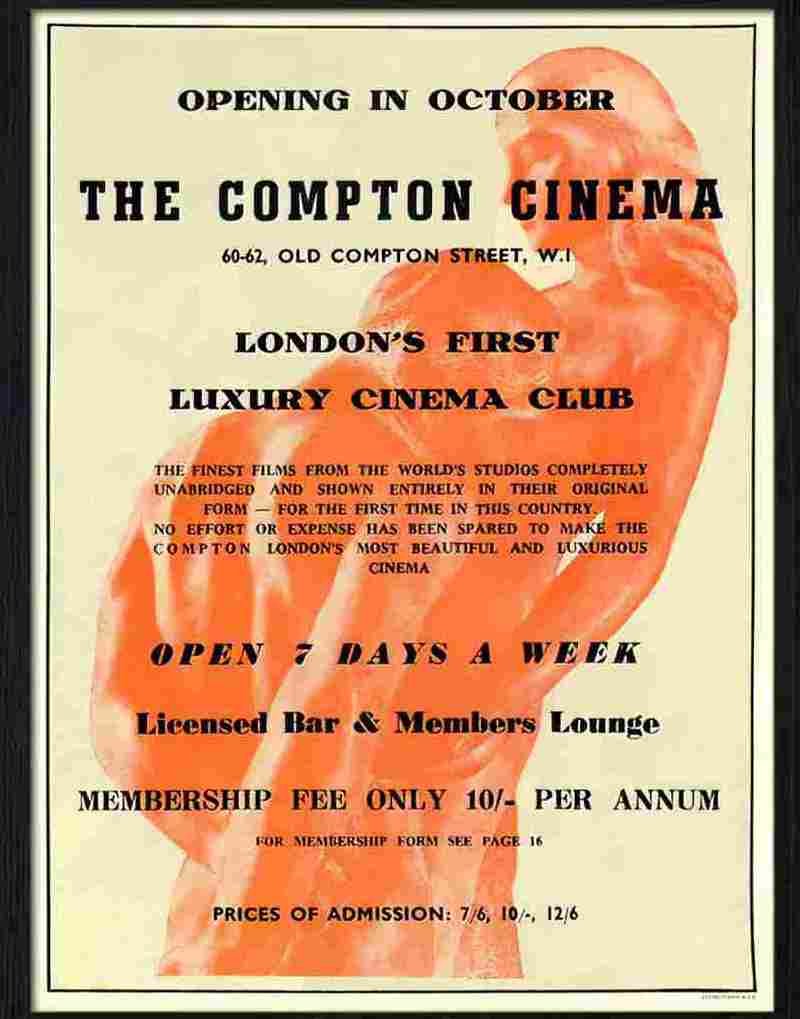 4 compton cinema soho london Advert A4 Photo Print