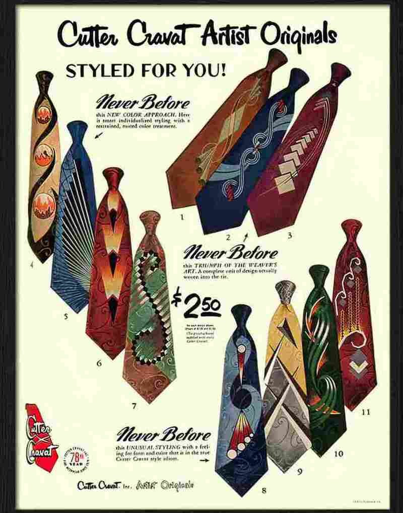 4 cutter cravat ties Advert A4 Photo Print