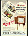 4 english electric television advert 1950s Advert A4 Photo Print