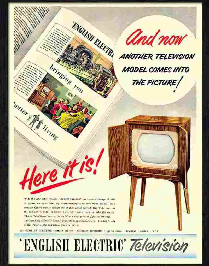 4 english electric television advert 1950s Advert A4 Photo Print