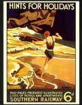 4 hints for holidays rail travel poster Advert A4 Photo Print