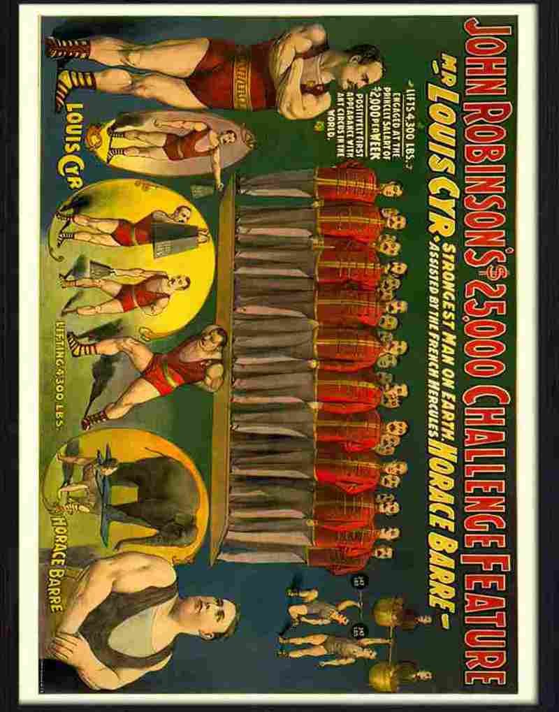 4 john robinson strong men Advert A4 Photo Print