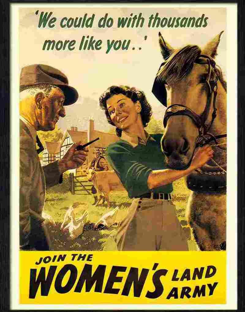 4 join the womens land army war poster 1940s Advert A4 Photo Print