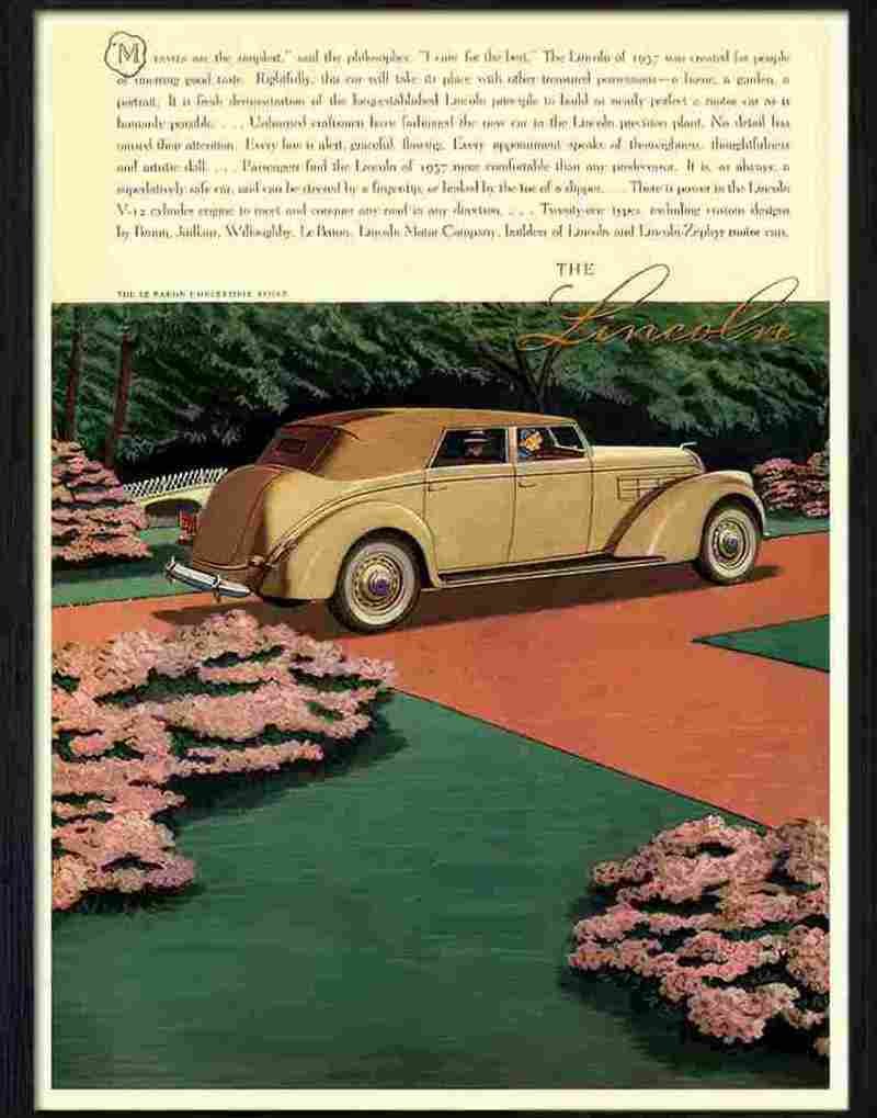 4 lincoln le baron convertible 1930s 2 Advert A4 Photo Print