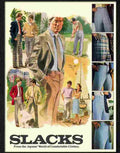 4 mens slacks 1970s Advert A4 Photo Print
