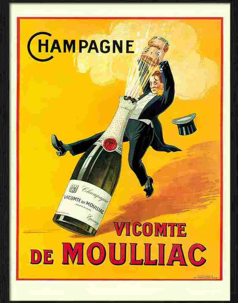 4 moulliac champagne Advert A4 Photo Print