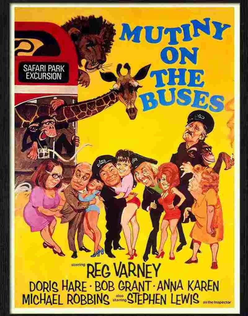 4 mutiny on the buses movie poster 1970s Advert A4 Photo Print