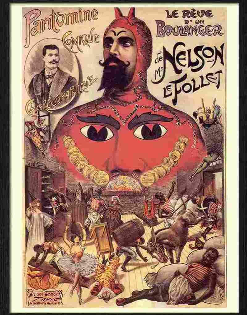 4 pantomime comique 1900s Advert A4 Photo Print