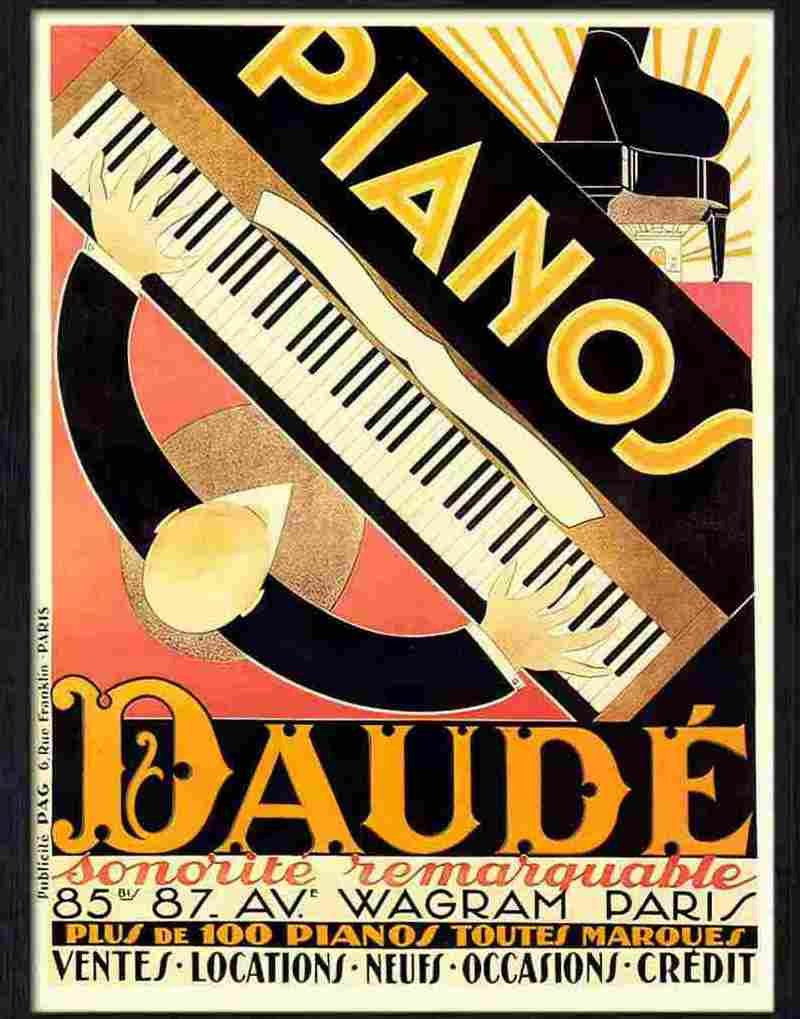 4 pianos daude 2 Advert A4 Photo Print