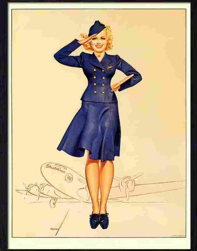 4 pin iup air hostess Advert A4 Photo Print