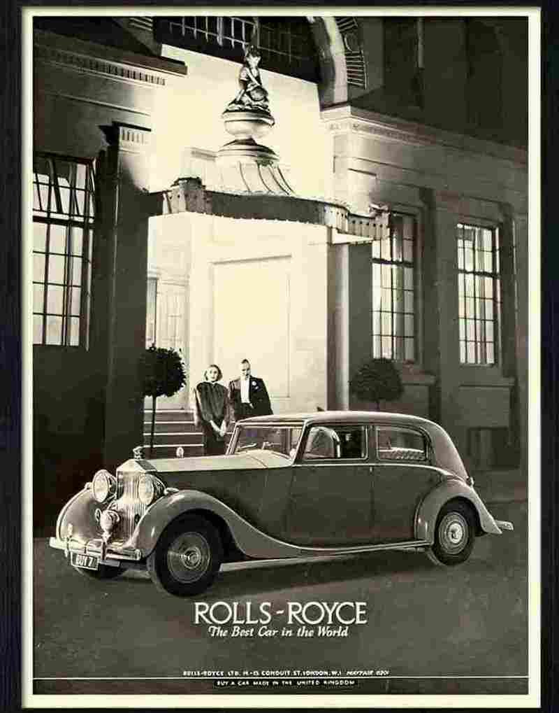 4 rolls royce art deco car advert 1930s Advert A4 Photo Print