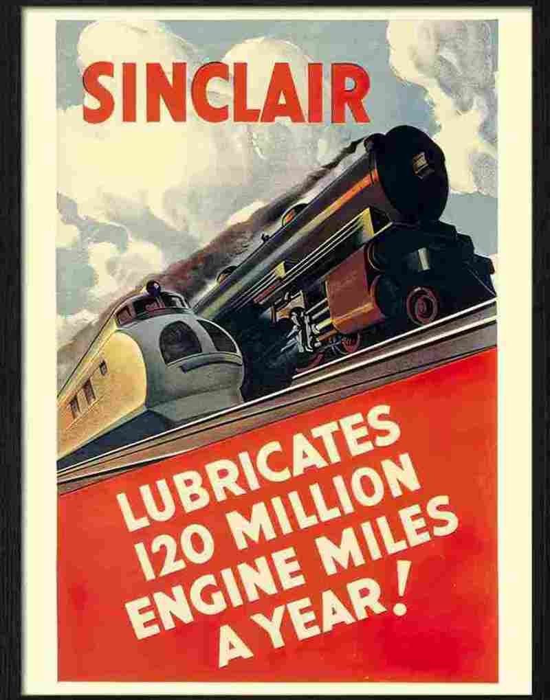 4 sinclair oil art deco advertising poster 1930s Advert A4 Photo Print