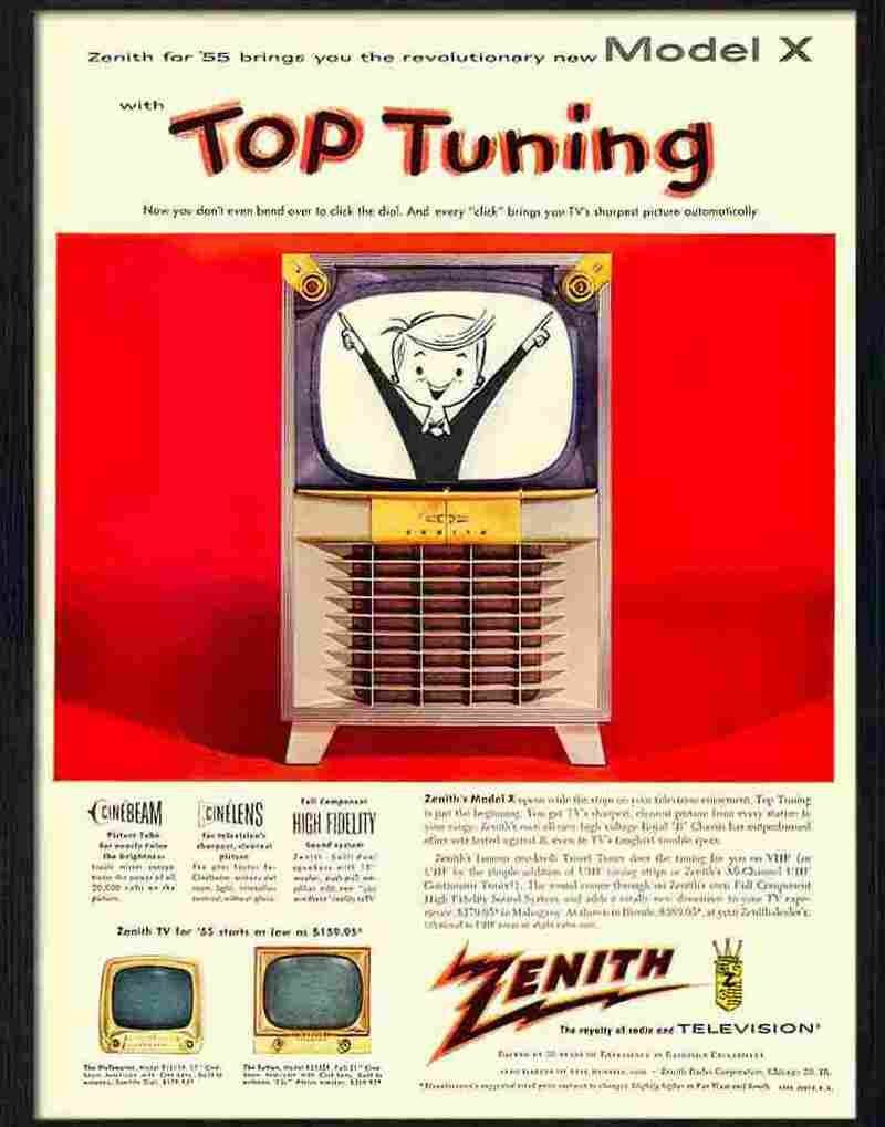 4 zenith television advert 1950s 2 Advert A4 Photo Print