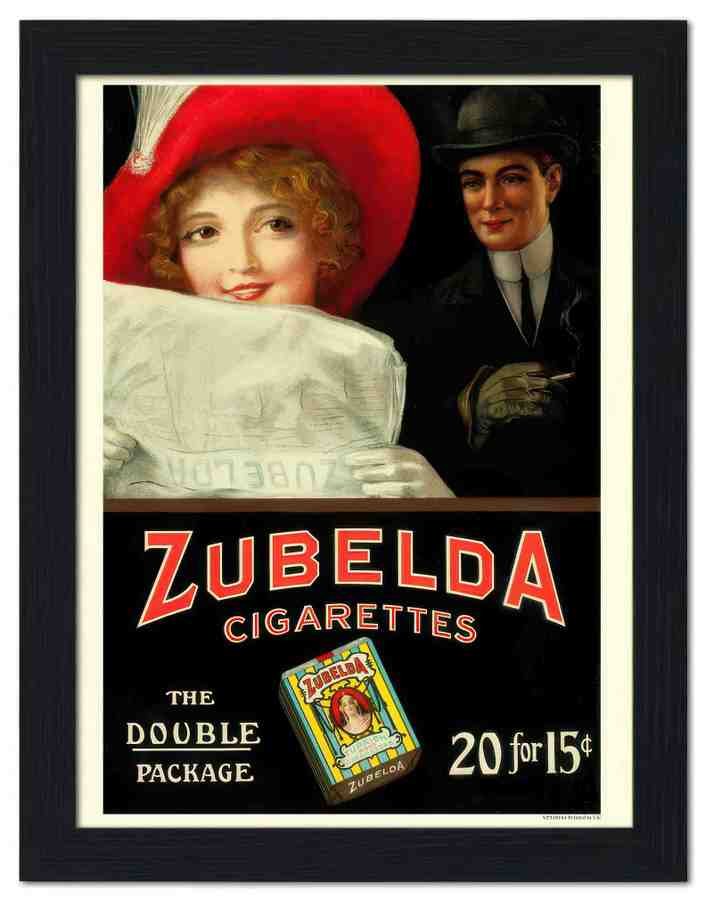 4 zubelda cigarettes 2 Vintage Advert A4 Photo Print